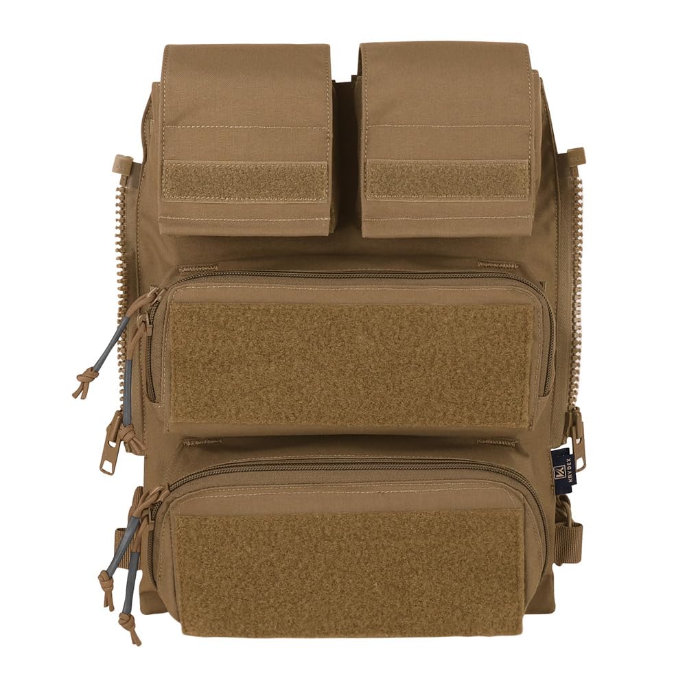 KRYDEX GEAR Tactical Modular Zip On Backpack for Vest JPC2.0 CPC AVS Zipper Molle Back Panel (CB)