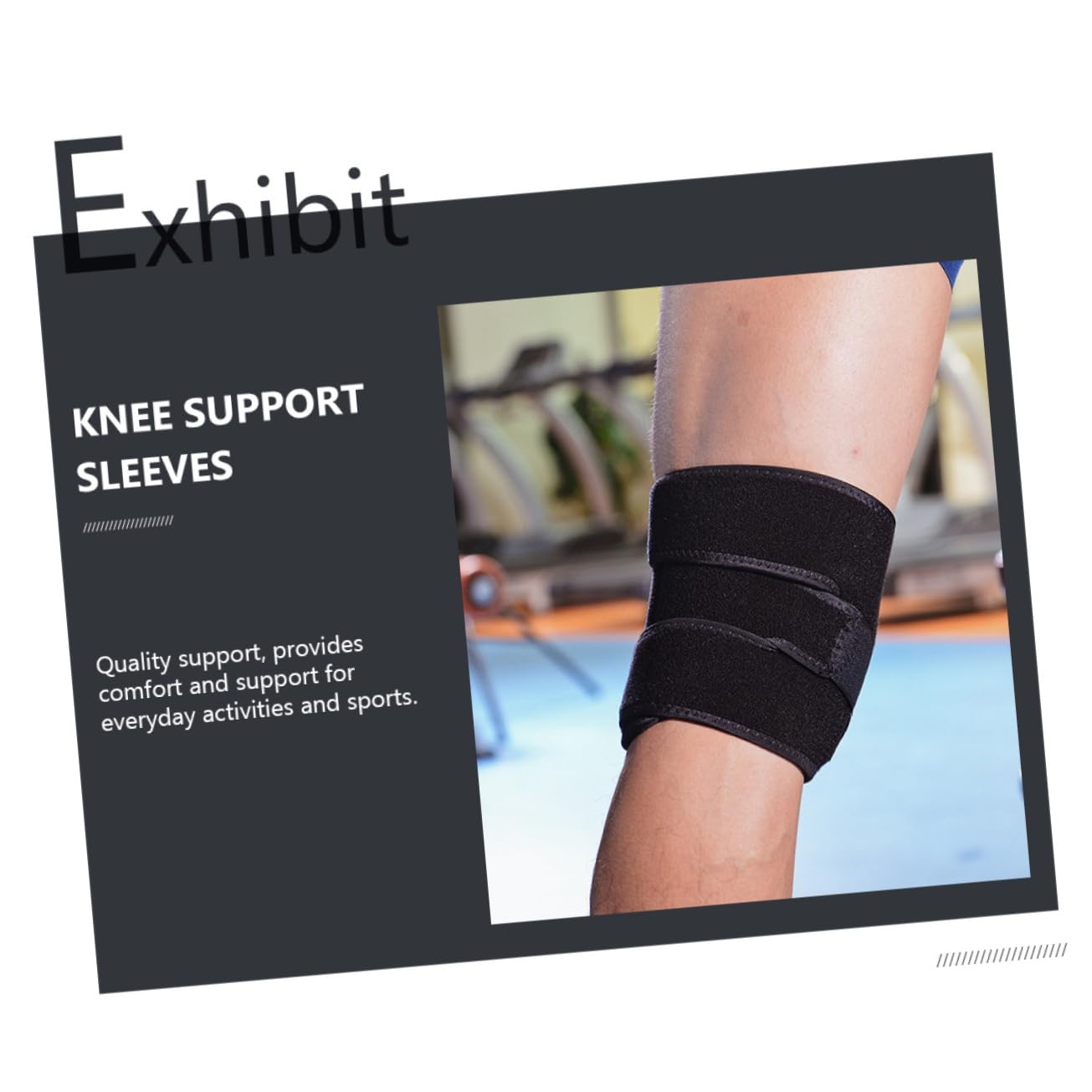 VANZACK Elastic Fabric Sports Knee Pads Running Basketball Fitness Comfortable Breathable 2 Pairs for Men