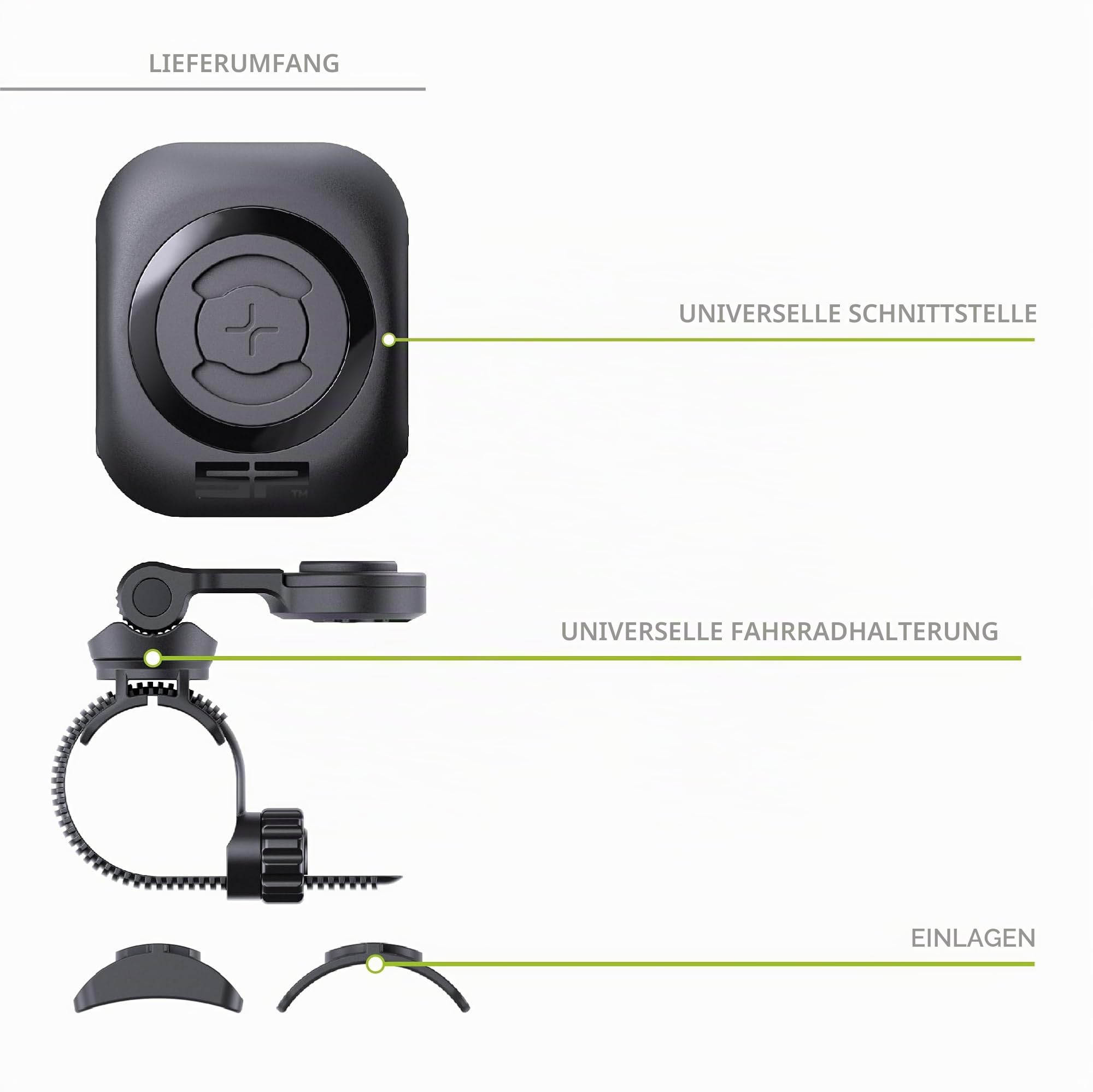 SP CONNECT Fahrrad-Handyhalterung | SPC+ | Universeller Handyhalter für Fahrradlenker | Fahrradhandyhalterungen für alle Smartphone Handys wie iPhone Samsung | Mountainbike Rennrad Handy Halterung