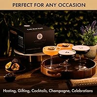 Vista 3 de VEMACITY - Elegante juego de 4 vasos de Martini Espresso (10 onzas) - Vasos clásicos Coupé para Martinis, Champán, Margaritas Cristalería