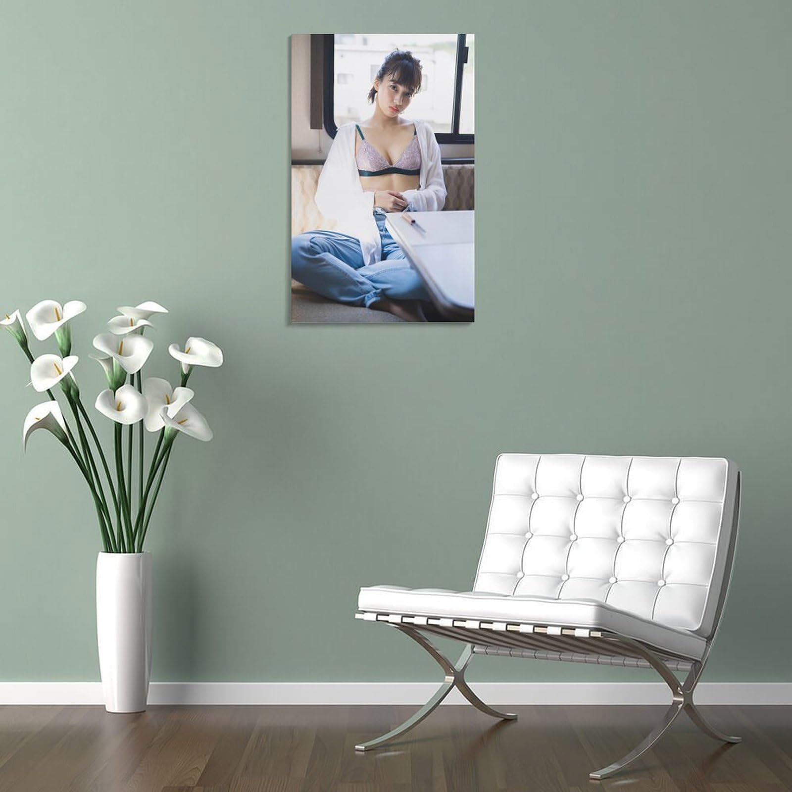 Amazon.co.jp: Sakanoue Akane Photo HD Poster 4 Canvas Art Poster