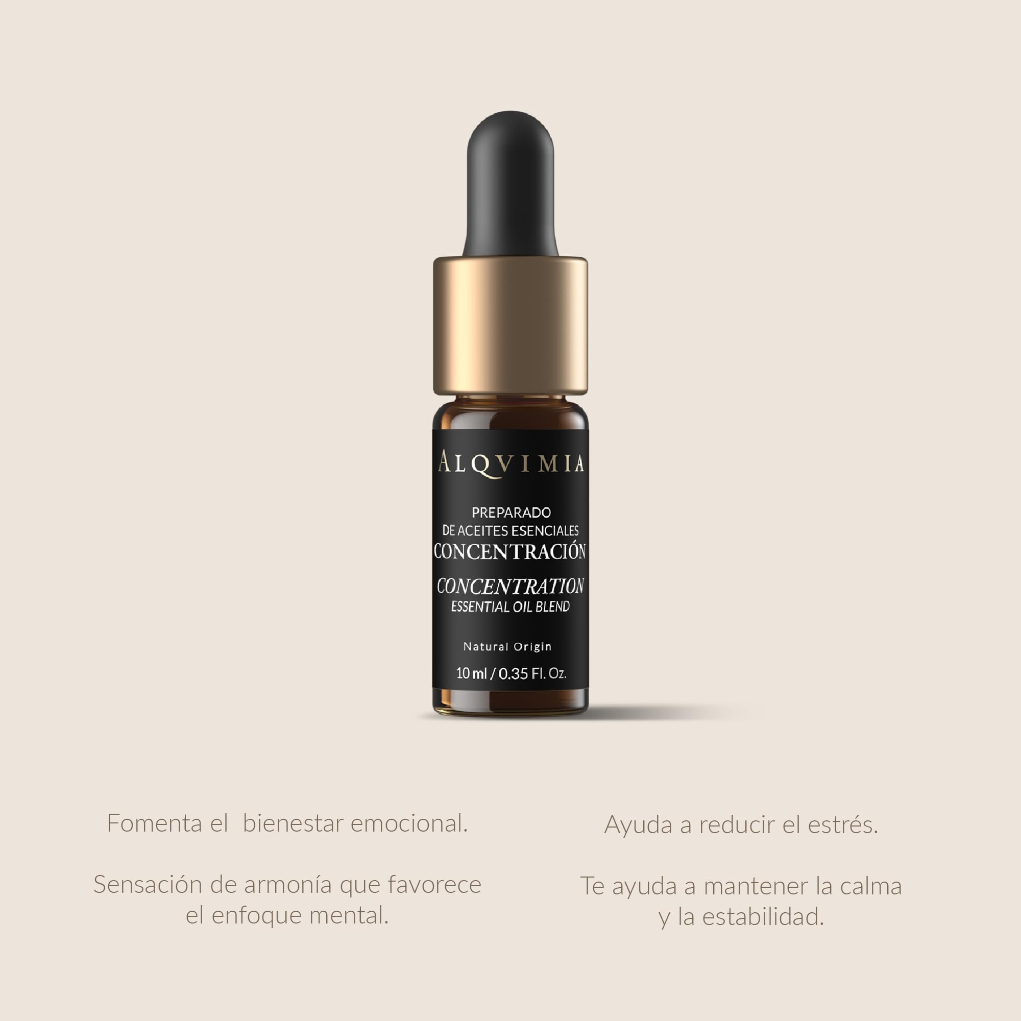 ALQVIMIA Preparado de Aceites Esenciales Concentración 10ml - Aceites Esenciales para Humidificador - Esencias para Humidificador - Aceites Naturales para la Concentración - Estimula tu Mente