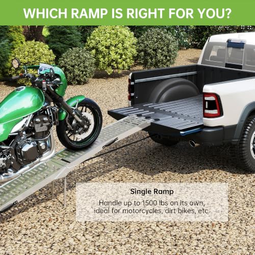 Rampa plegable de aluminio 7.5 ft para motos miniatura 6