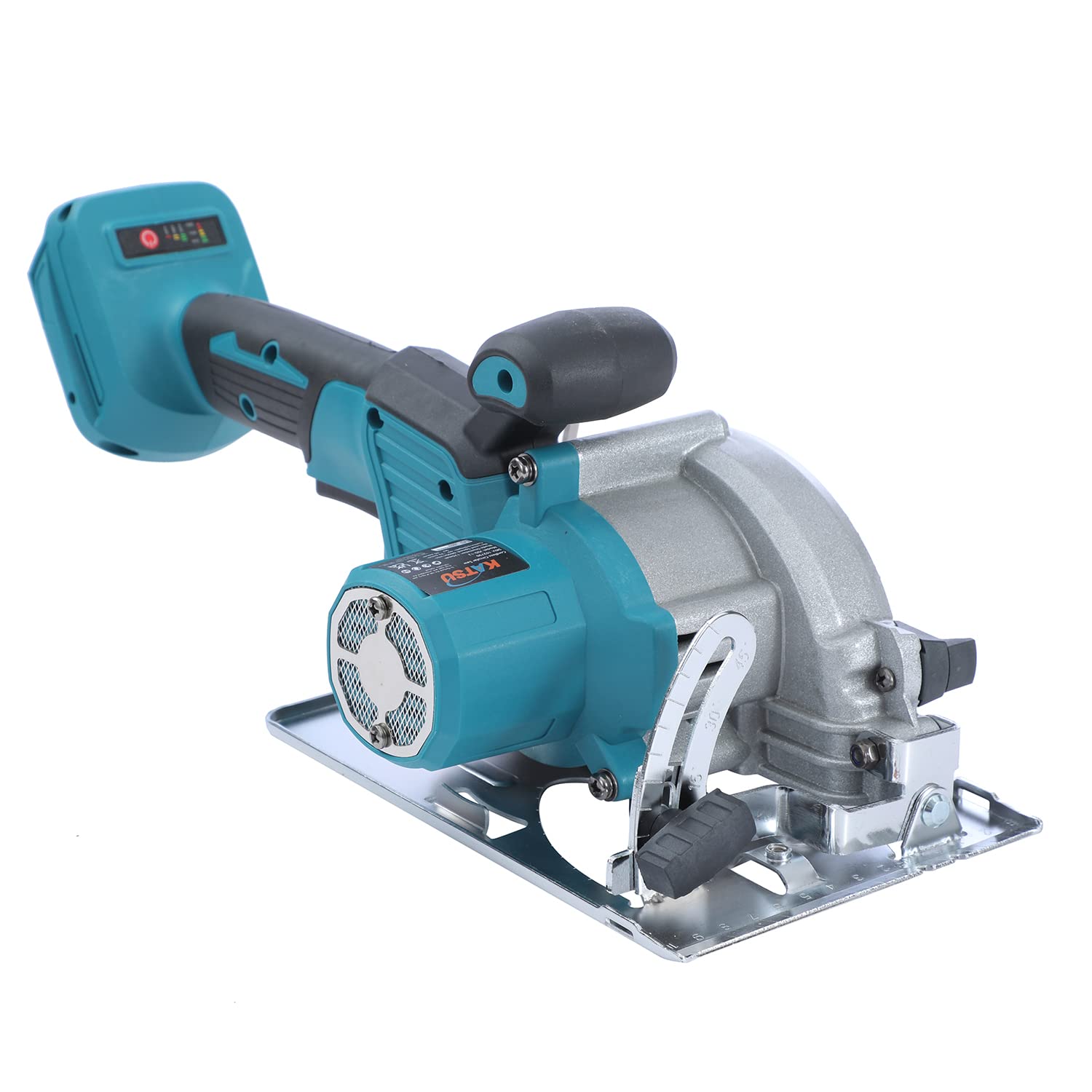 KATSU FIT-BAT Sierra Circular Inalámbrica Brushless 21V 5" 125mm Motor sin Escobillas con Hoja 30 T y Mango Largo Portátil para Azulejos, Metal Blandoy Madera, sin Batería