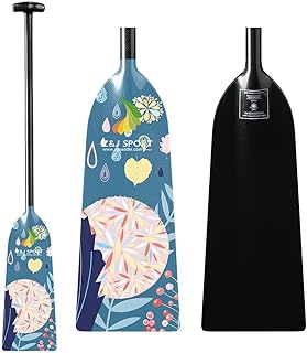 Z&J SPORT Dragon Boat Paddle Full Carbon Fiber with T Handle, IDBF Approved Paddle with Graphics for Dragon Boat