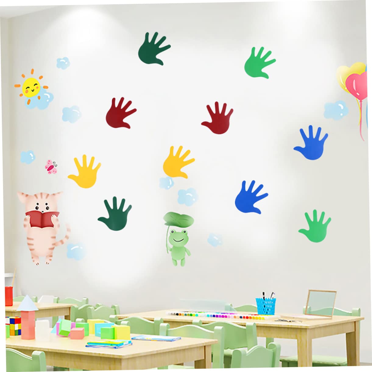 ibasenice 60 Wandtattoos Für Kinderzimmer Bunte Selbstklebende Wandsticker Zur Kreativen Dekoration Von Spielzimmern Und Wohnräumen Einfach Anzubringen Für Gestaltung Von Kinderzimmern