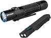 OLIGHT Warrior 3s Flashlight Black & ArkPro EDC Flat Flashlight Black Set
