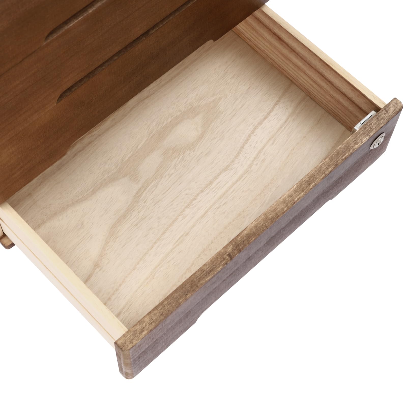 Schreibtisch-Schubladen-Organizer aus Holz, 4 Schubladen, Schrank für Bürobedarf, verschlossene Ordnungsbox, minimalistischer Stil, Arbeitszimmer, Schminktisch-Organizer