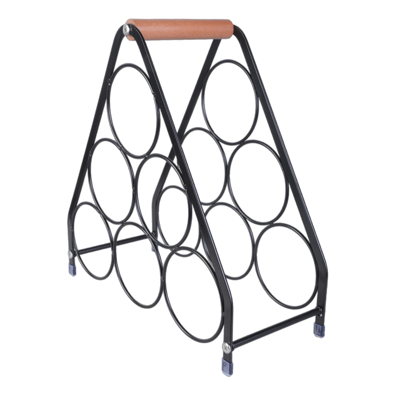 Elnwnnkc 3 Tiers Wine Bottle Holder with Unique Triangular Designs Displaying Stand Suitable for Inside Cabinet or Wine Cellars Shelf