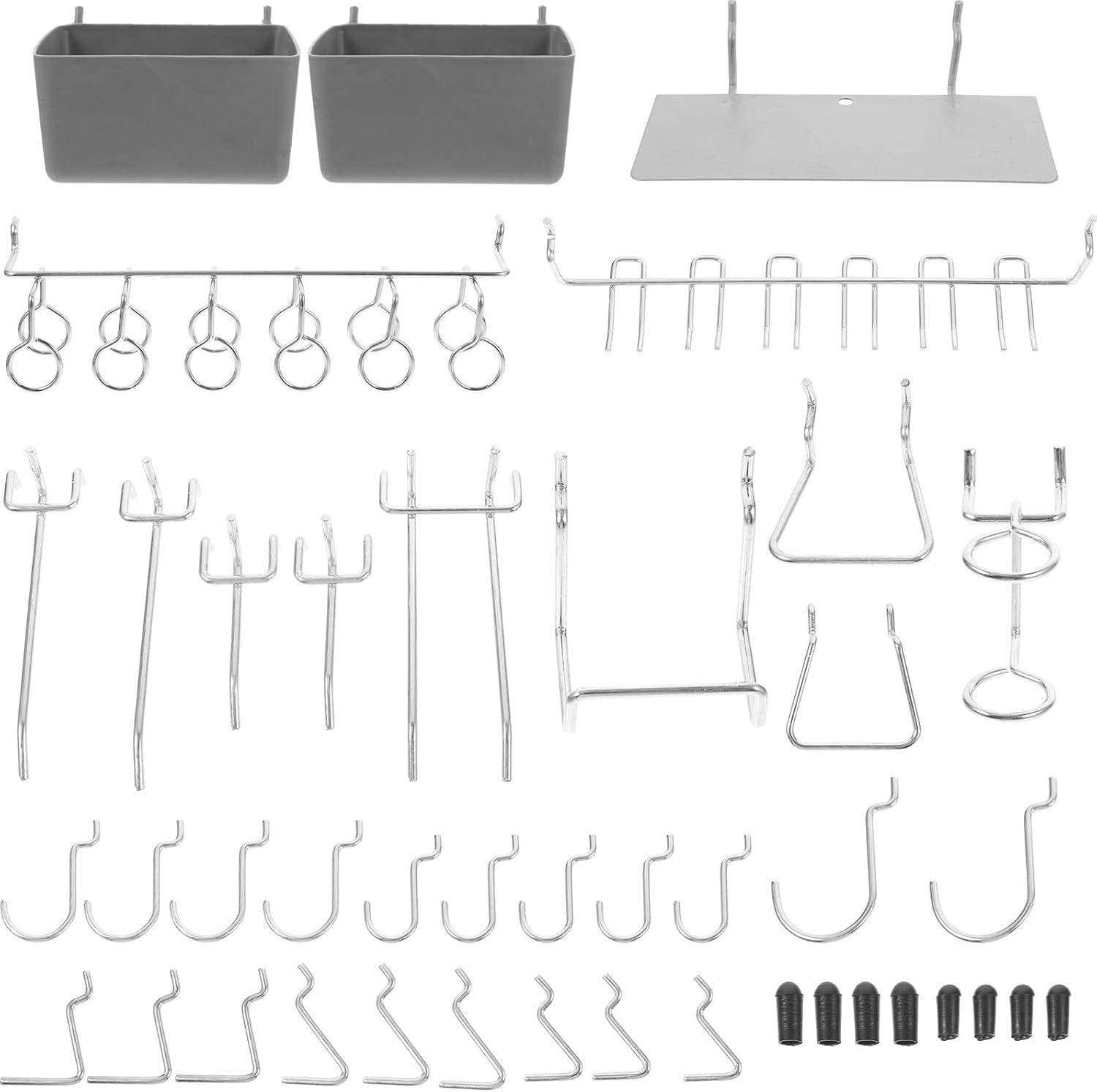 Stainless Steel Pegboard Hook Set 140pcs for Workshop Tools