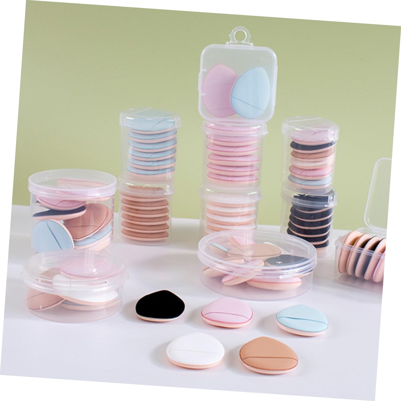 BIUDECO 12pcs Makeup for Loose Powder Compact Face Powder Applicators for Foundation Soft for Comfortable Skin Use