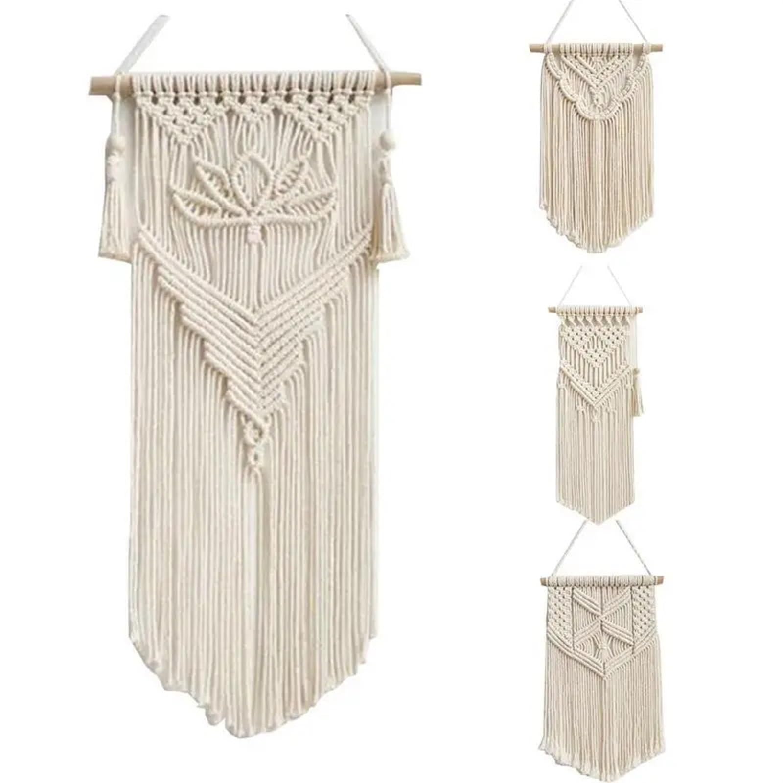 FonHNDG Decoración del hogar Tapiz geométrico tejido de macramé for colgar en la pared, arte for habitación apartamento Para decorar paredes(Style1)