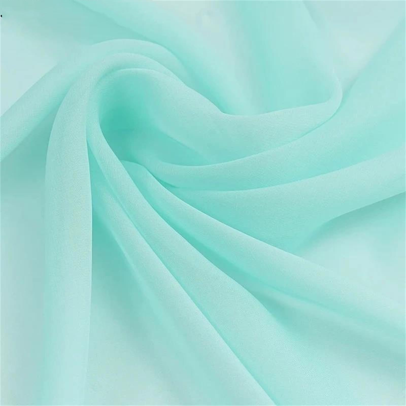 Tessuto Chiffon di Poliestere a Maglia Morbida e densa, Larghezza 150 cm, Materiale Leggero for Cucire Abiti da Sposa(11,300x150cm)