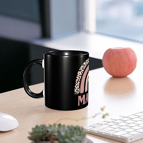 Miniatura 7 de Taza de café con diseño de leopardo y arco iris para el día de la madre, tazas de té, tazas de café, tazas de café de cerámica para mujeres y
