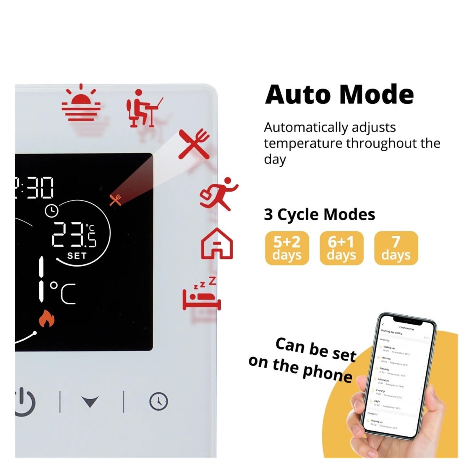 Termostato WiFi for riscaldamento caldaia a gas Regolatore di temperatura alimentato a batteria Termostato ambiente intelligente con telecomando APP