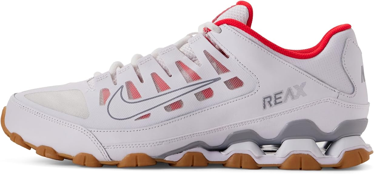 Nike Mens Reax 8 Tr Mesh, White/White-wolf Grey-chile Red, 6
