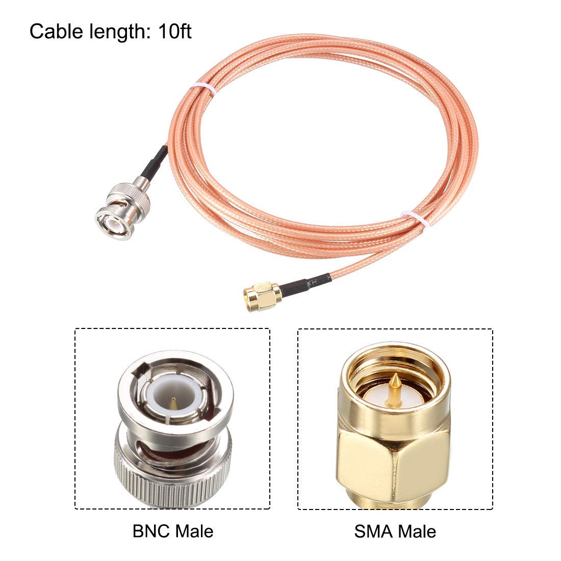 Cavo Coassiale BNC Maschio-Maschio RG316 15cm - 50 Ohm Per Video CCTV E Antenne - Foto 9