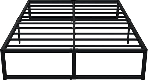 Miniatura 10 de EMODA Marco de cama individual XL de 12 pulgadas, no necesita somier, marco de cama de plataforma de metal tamaño XL individual, resistente, sin