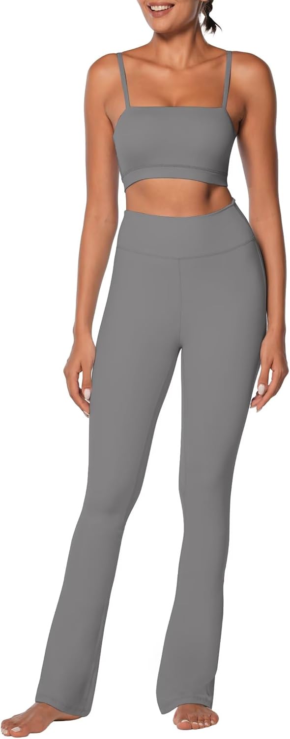 Sunzel High Waist Mini Flared Leggings for Women, Tummy Control Casual Flare Yoga Pants for Yoga Workout Gym - Image 7