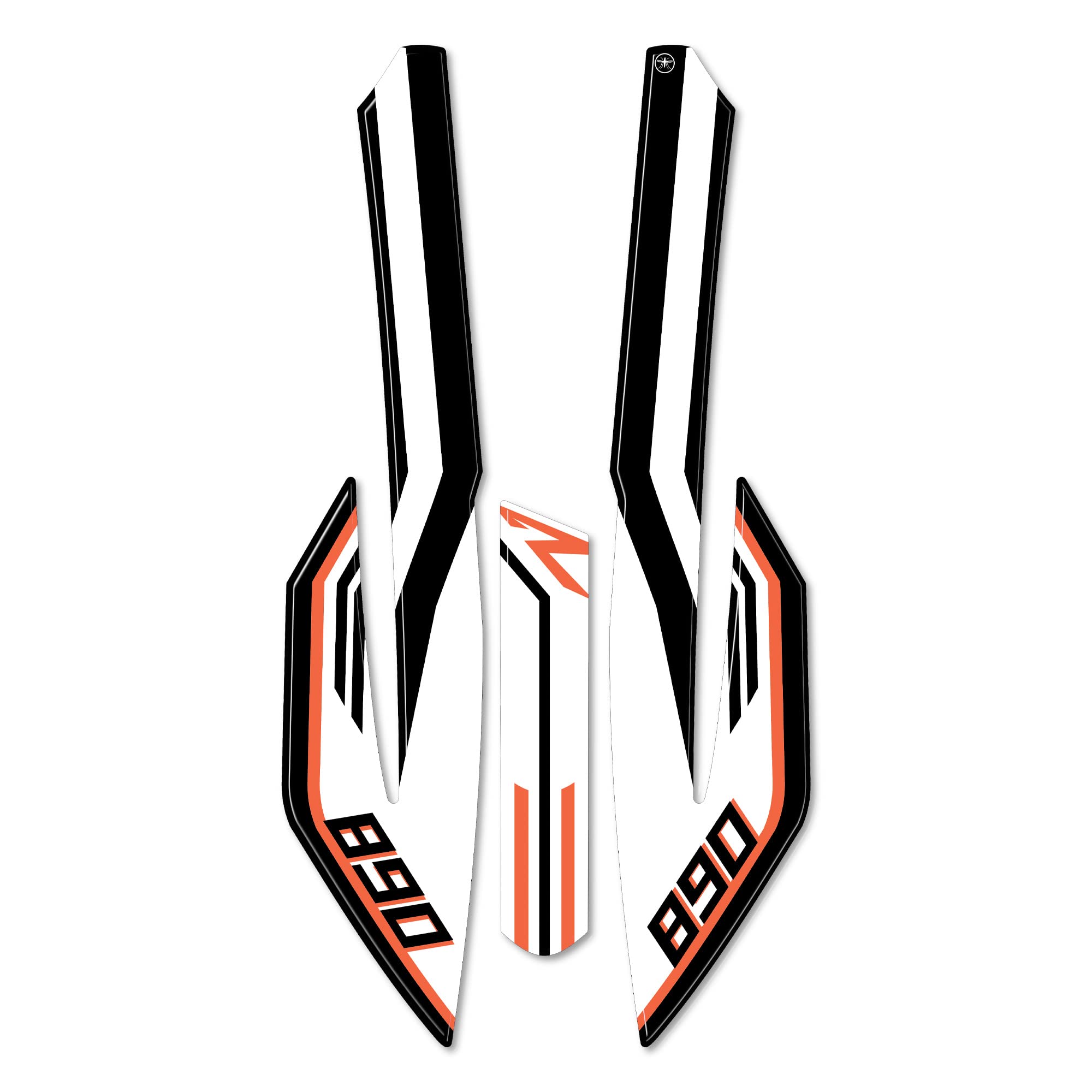 labelbike - Motorcycle Fender Protection 3D Sticker Compatible with KTM 890 Adventure R 2021-2023