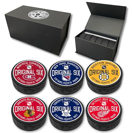 Sports Decor Original 6 - Collectible Puck Set