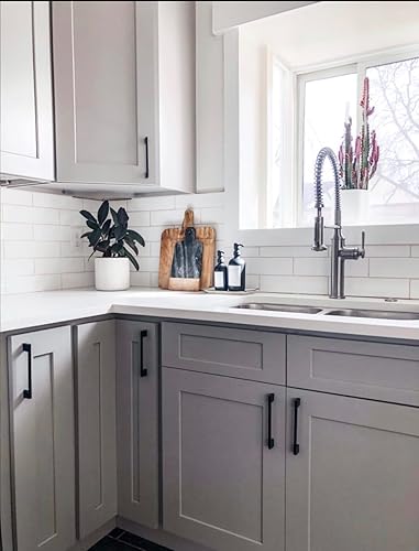 Miniatura 4 de Southern Hills - 10 tiradores de armario negro mate de 3.75 pulgadas (96 mm) manijas negras, tiradores de aparador, tiradores de cajones negros