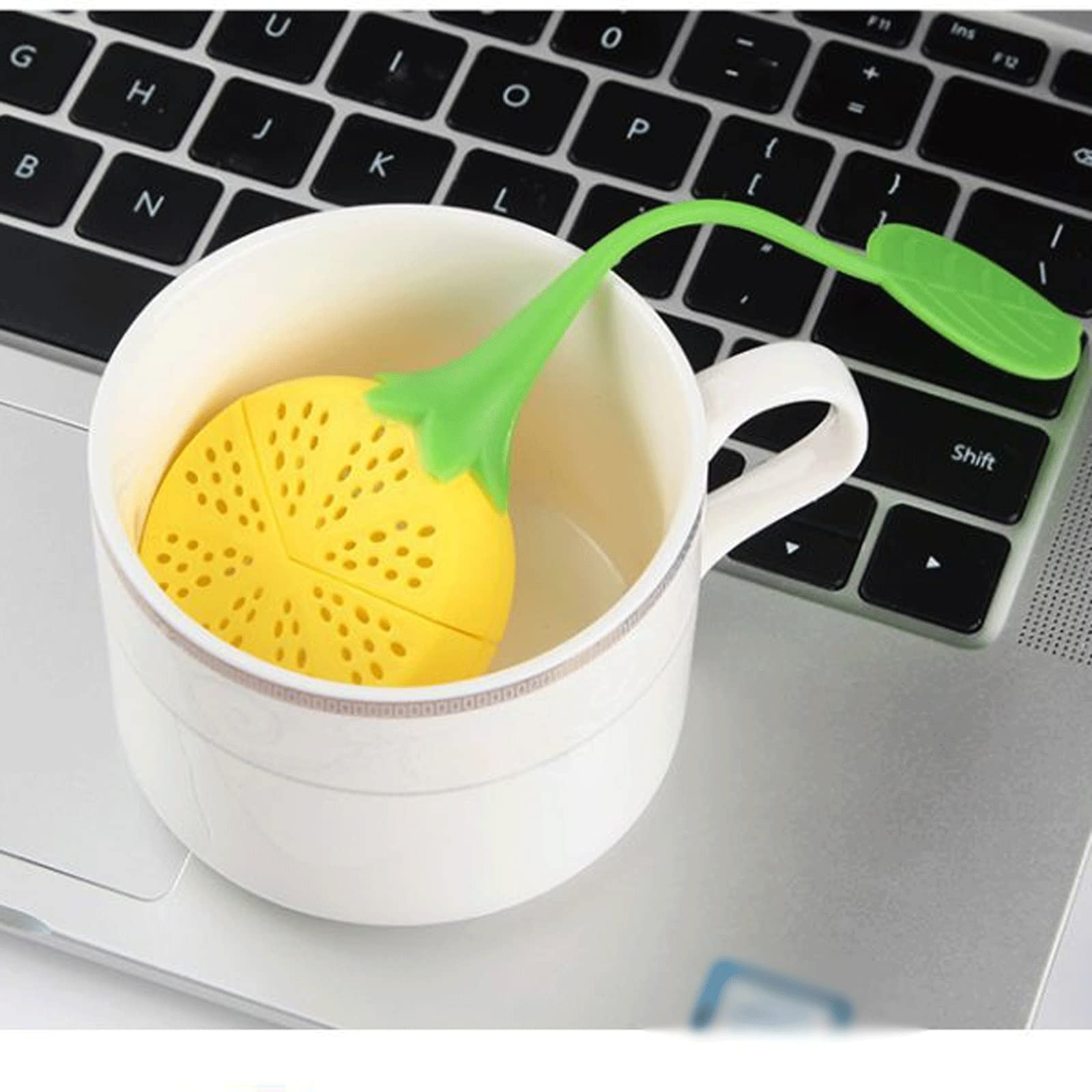 Colador de té de silicona con fugas de té de limón, bolsa de té, suministros de cocina, fabricante de té perezoso, filtro de té personalizado