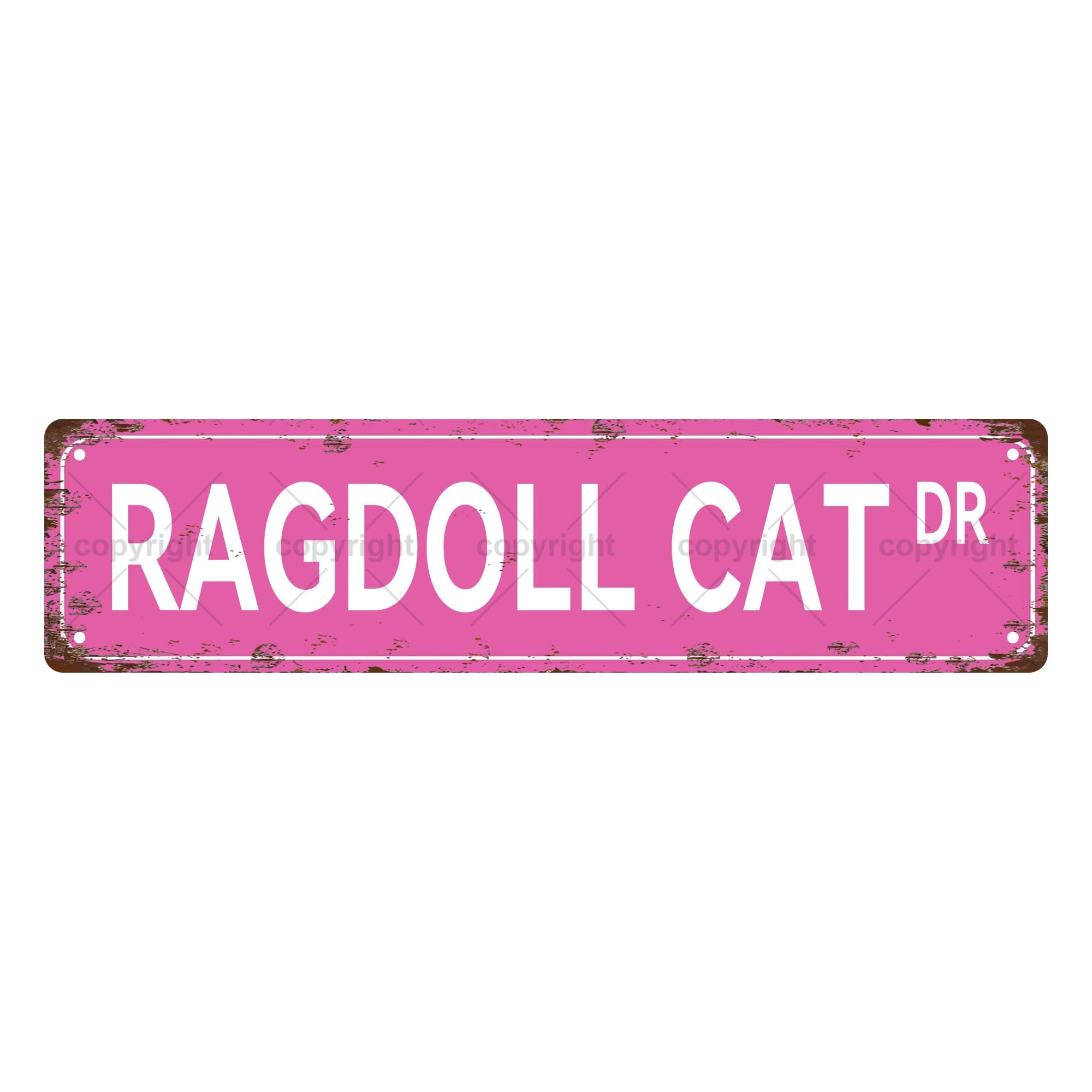 Ragdoll CAT DR CAT Metal Tin Street Sign Bar Cafe Garage Cave Home Room Wall Bathroom Farmhouse Garden Porch Patio Decor,4x16 Inch