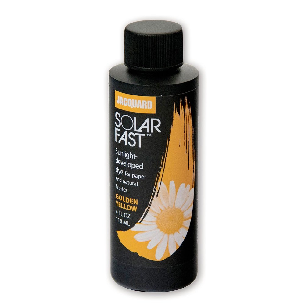 Jacquard SolarFast Dye - 8oz - Golden Yellow - Create Remarkably Detailed Photographs, Photograms, and Shadow-Prints on Paper or Fabric - Made in USA