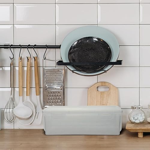 Miniatura 8 de DOITOOL Caja de pan hermética de 8.3 pulgadas de plástico transparente para almacenamiento de alimentos con sello a prueba de fugas para