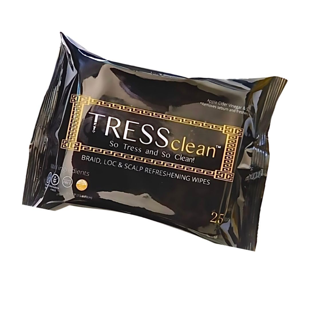 All Natural, Rinse-free Essential Oil Scalp Cleansing Refresh Wipes - Soothing Hair Cleansing Shampoo Wipes. Deodorizing Scalp Detox for Braids & Locs
