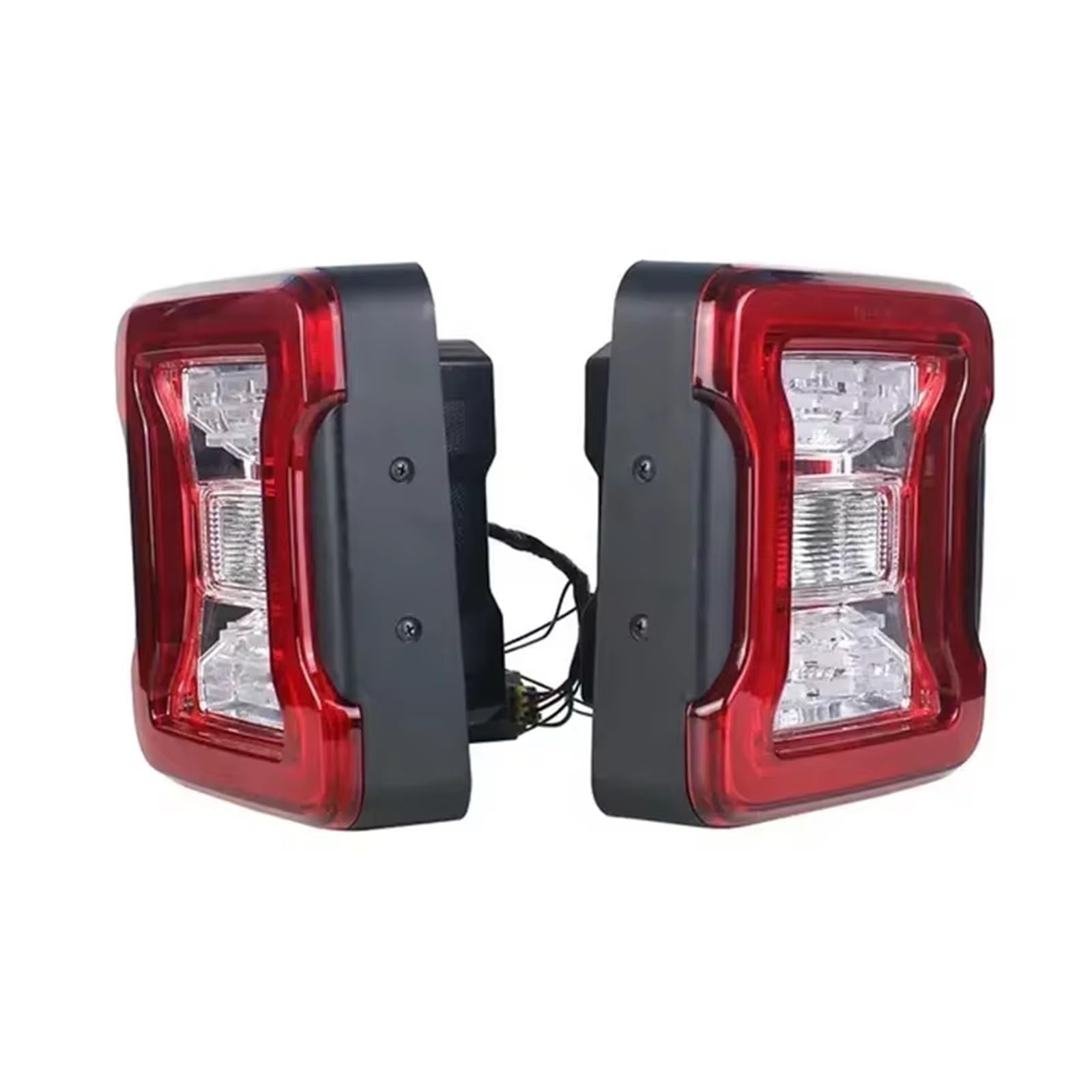 Traseras Piloto Trasero Lámpara Trasera LED Para Coche Luz Marcha Atrás Para Jeep Para Wrangler Para JK 2007 2008 2009 2010 2011 2012 2013 2014 2015 2016 2017 (versión UE) faros traseras montaje(Clear