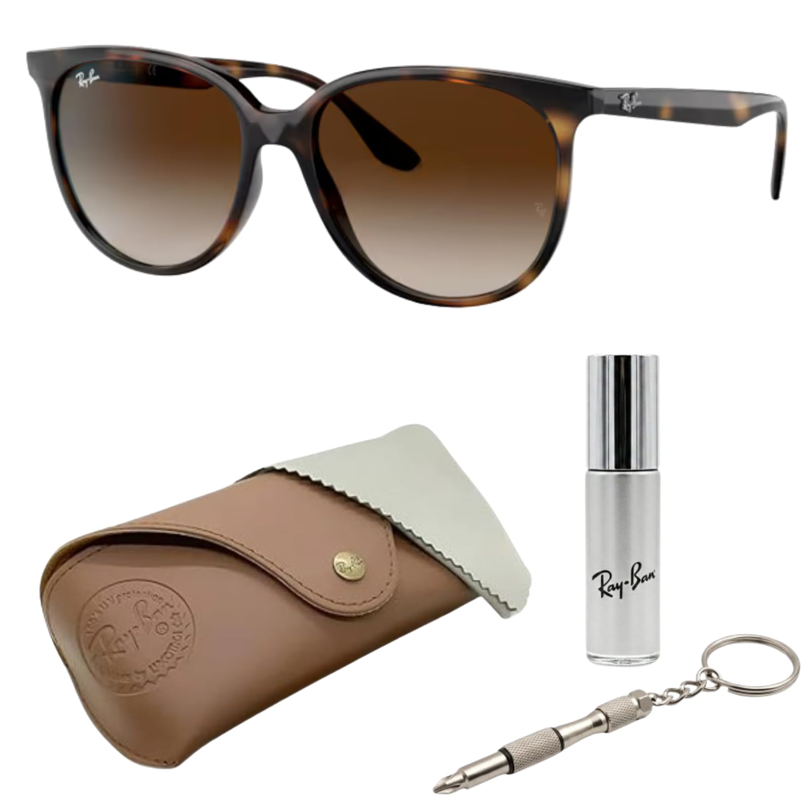 Ray-Ban RB4378F LOW BRIDGE FIT Square Shape Sunglasses for Women