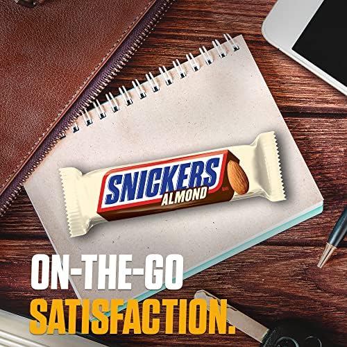 SNICKERS Candy Almond Milk Chocolate Bars Bulk Pack, 1.76 oz Bars (Pack of 24) - 5