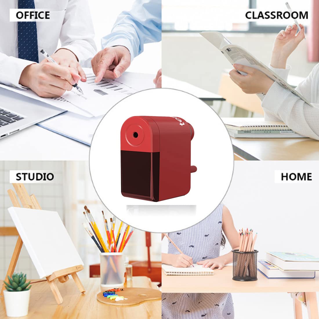 MRKU Handgekurbelter Bleistift, Mehrfacheinstellung, automatischer Stift, ABS-Material, spezielles Skizzierwerkzeug für Kunststudenten
