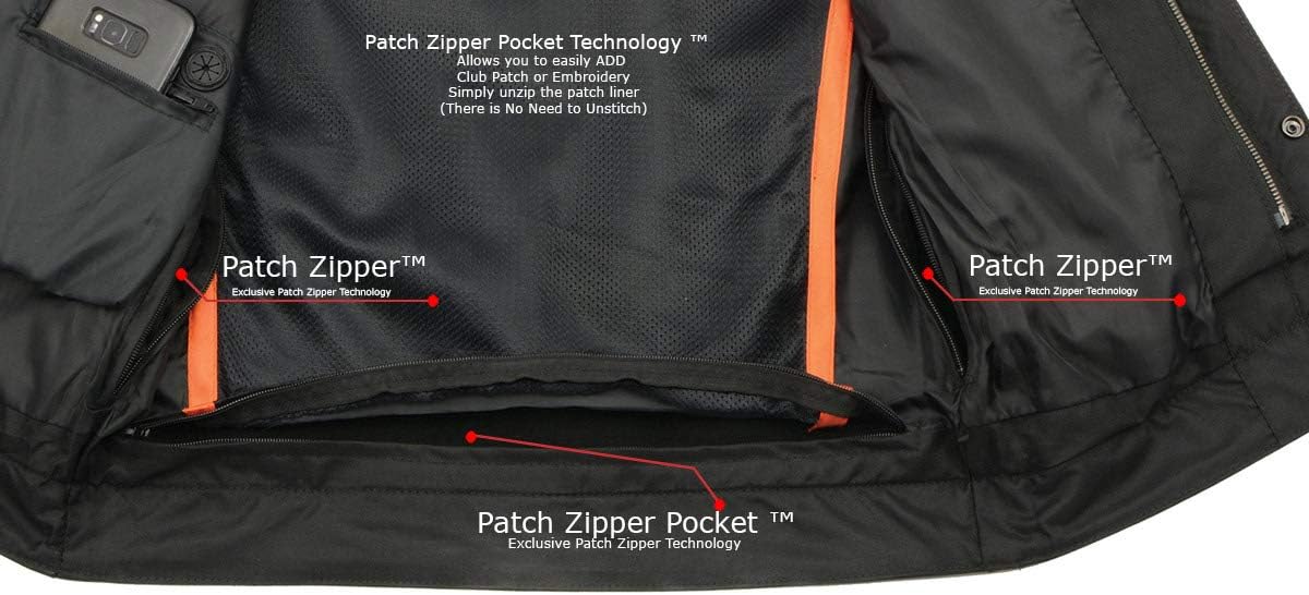 Milwaukee Leather MLM3524SET Men's All Season Black Premium Leather Motorcycle vest w/Heated and Cool-Tec Technology - Image 8