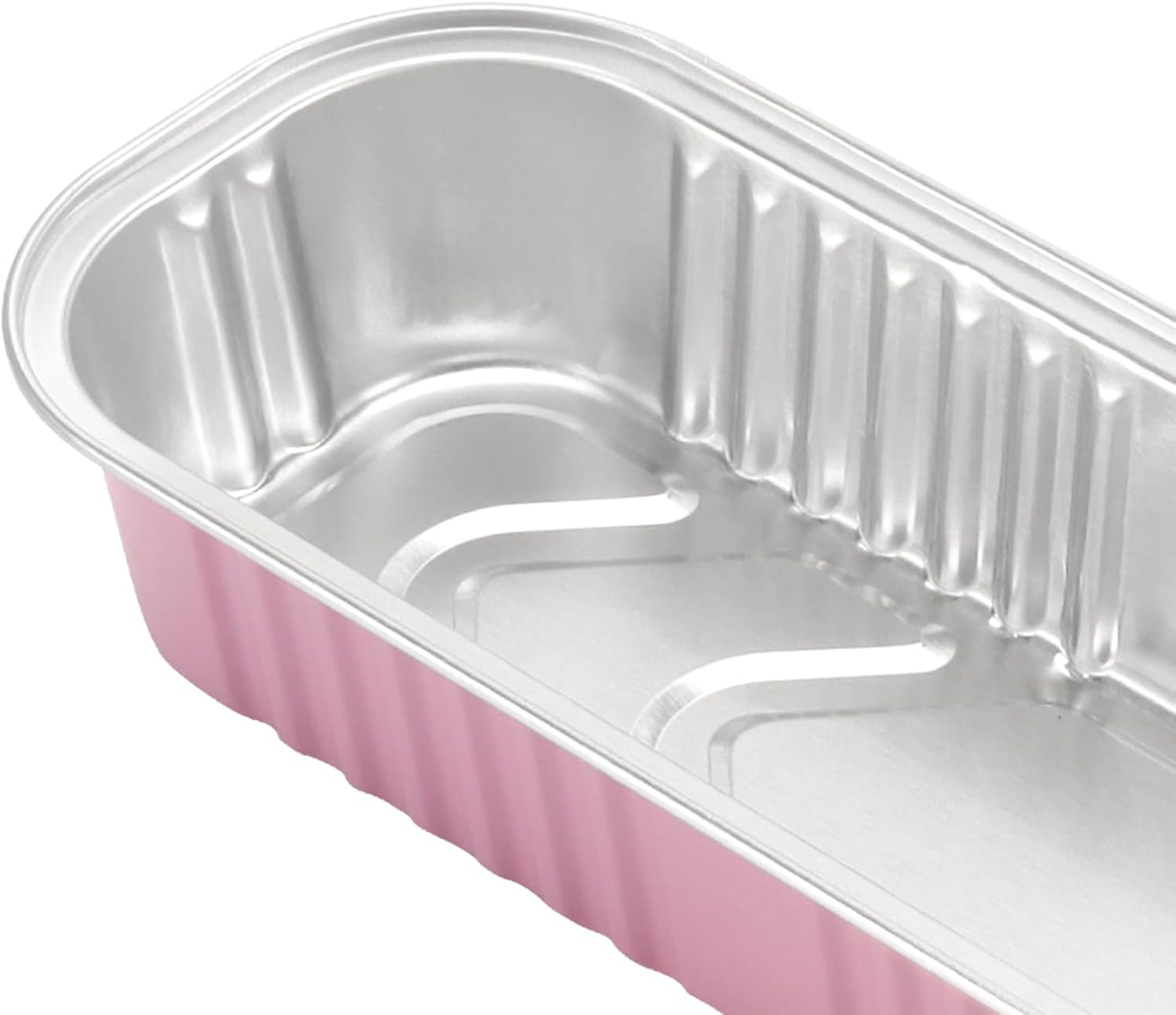 HOZEON 150 Pack Pink Mini Loaf Pans with Lids and Spoons, 6.8oz Rectangular Aluminum Foil Baking Pans for Wedding Birthday Parties and Holiday