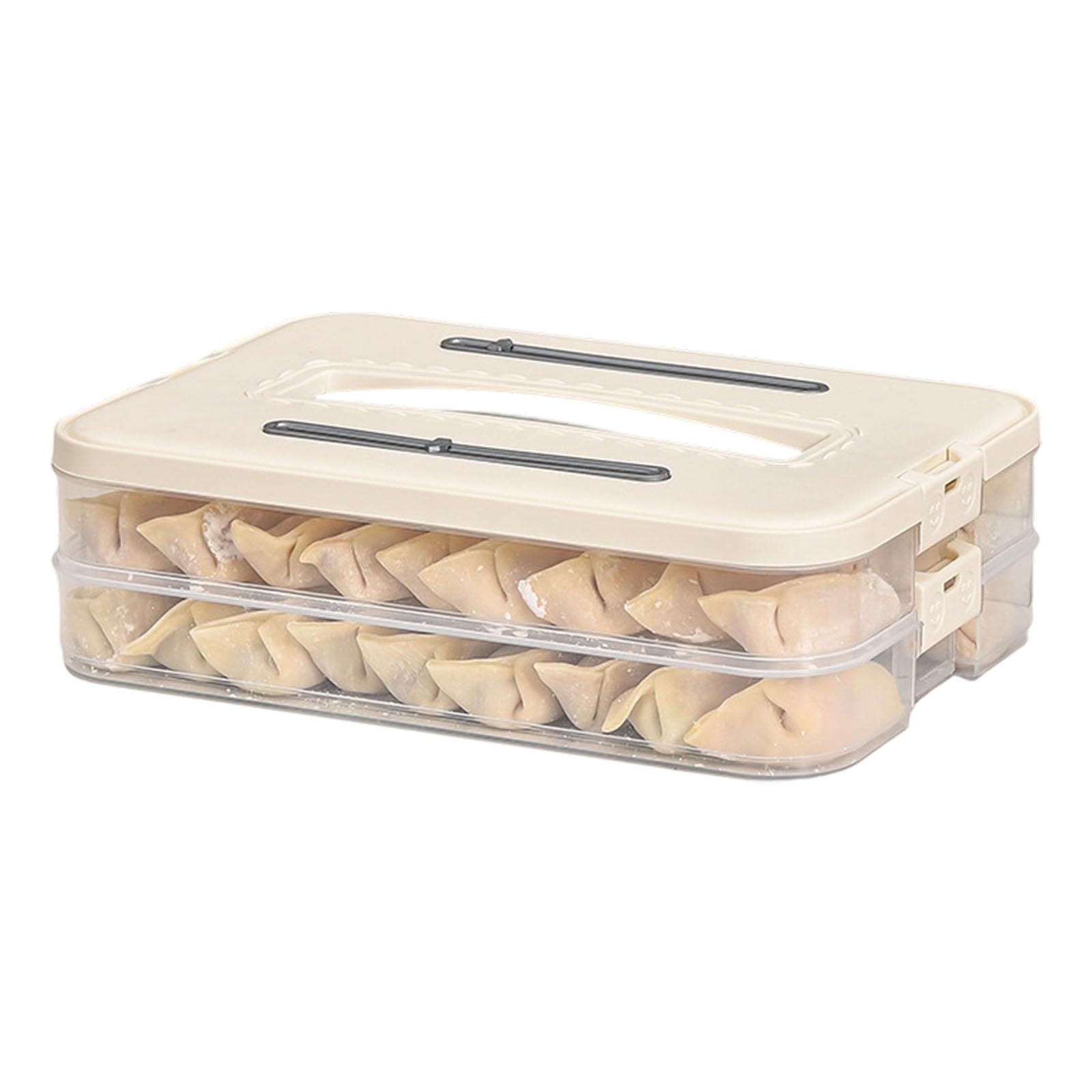 Tsophreniq Multilayer Kitchen Freezer Box Sealed Stackable Design for Dumplings Wonton Iced Food Storage Multiple Layer Freezer Storage Box