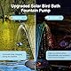 Solar Springbrunnen, 3W Solar Teichpumpe mit 8 Fontänenstile & 4 Feste Wasserleitungen, Schwimmender Solarbrunnen mit 6 Bunten LED Leuchten für Vogeltränke Garten Teich Fischbecken Aquarium