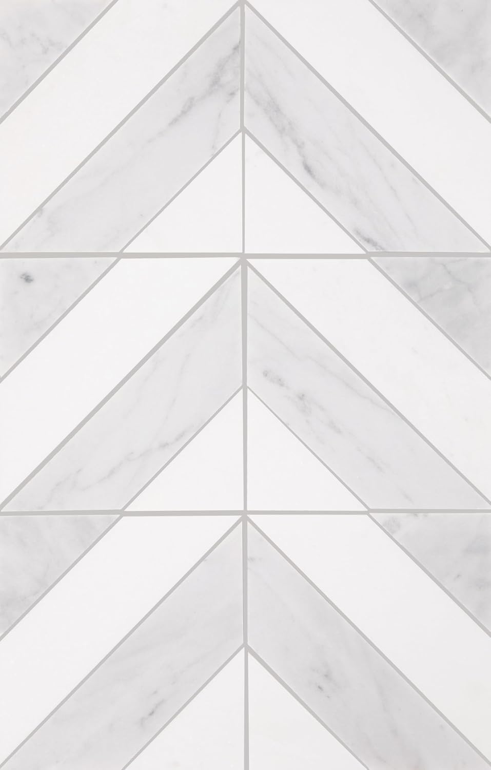 Daltile Perfit Mosaix Natural Stone Dash Mosaic in Honed Saran White & Thassos