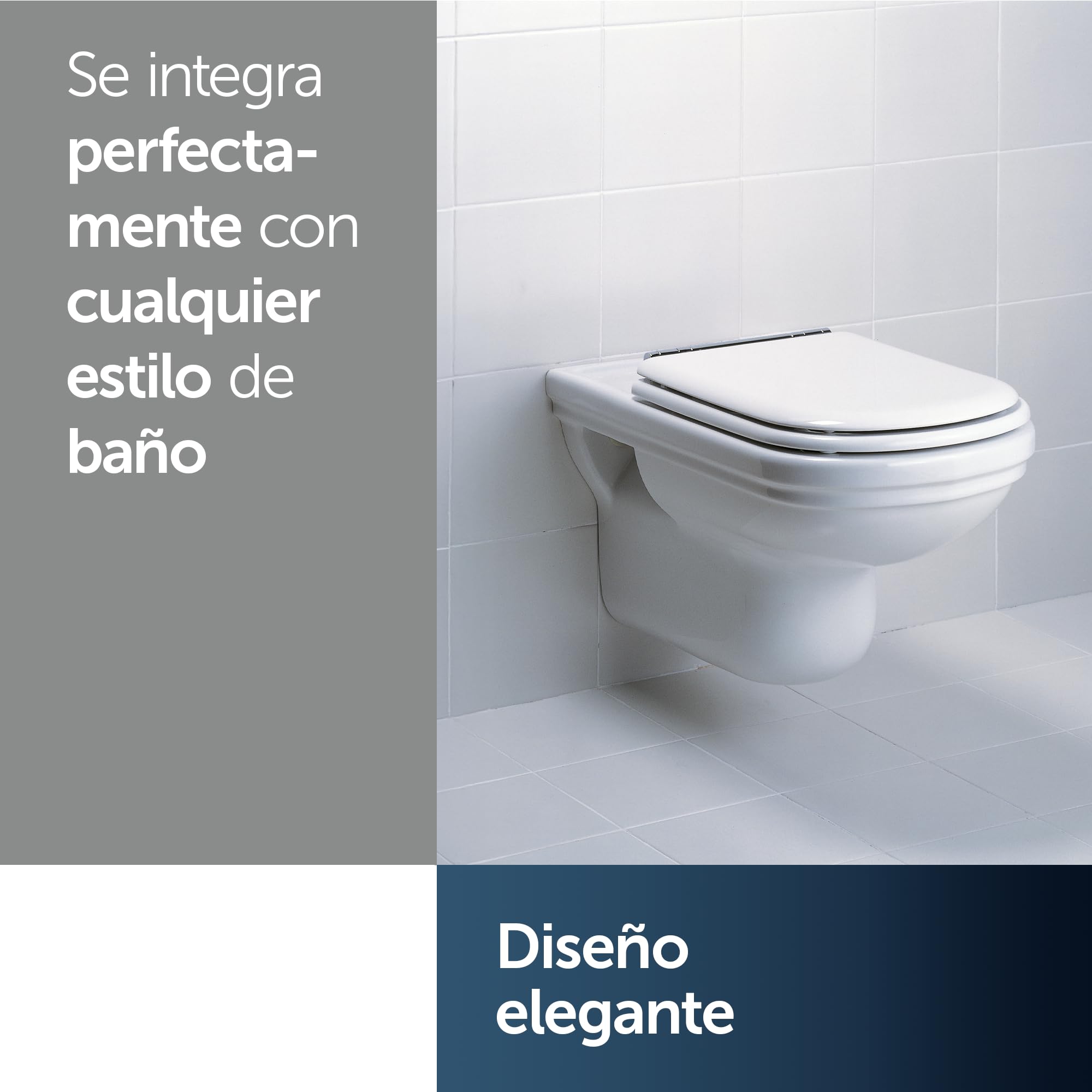 Ideal Standard Calla asiento WC, diseño plano en D – Blanco (Alpin)