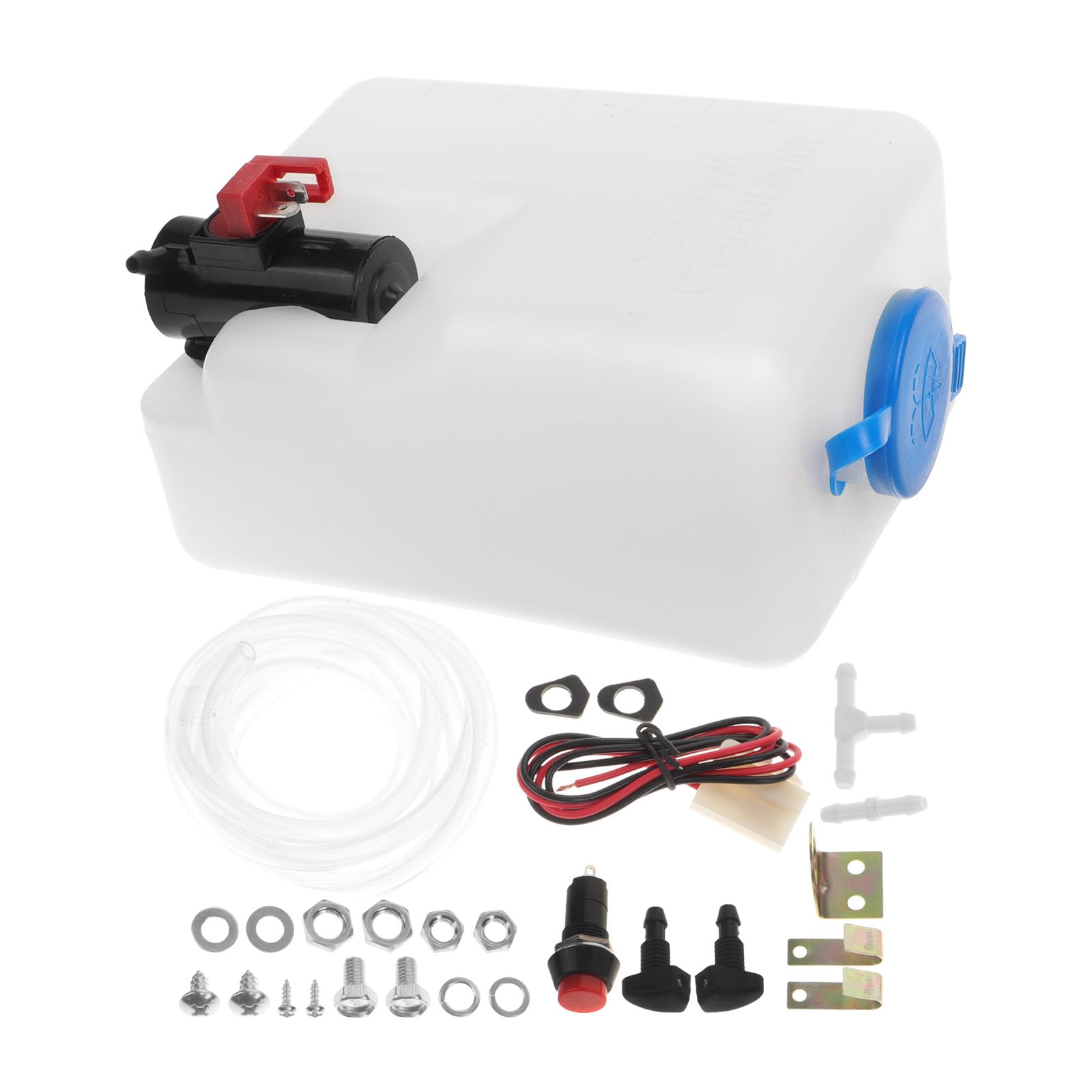 Kit réservoir lave-glace 1,8l 12v universel avec tuyau nettoyage voiture