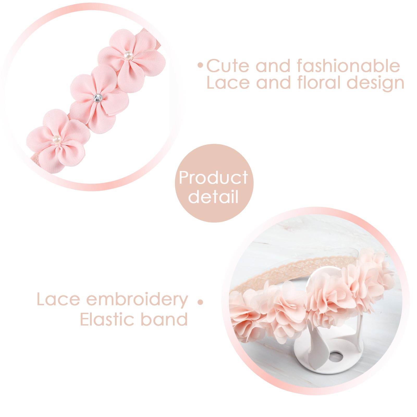5 Pièces Bande de Cheveux Mignon pour Nouveau-Né Filles Enfants Bébé Fille Bandeau Cheveux Bandeaux Gros-Grain Bandeaux Gros-Grain pour Petites Filles
