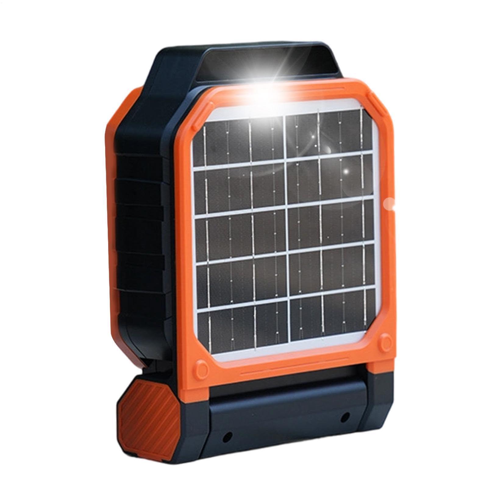 Ventilador Solar Luz LED Pequeña Ajustable Con Temporizador