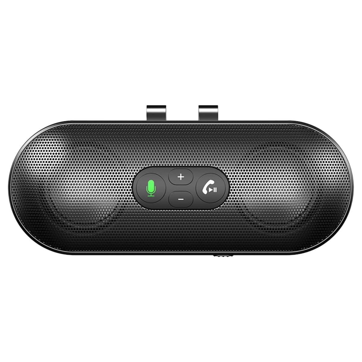 Internal view of the eppfun SK003Pro speakerphone showing dual 40mm graphene diaphragm speakers.