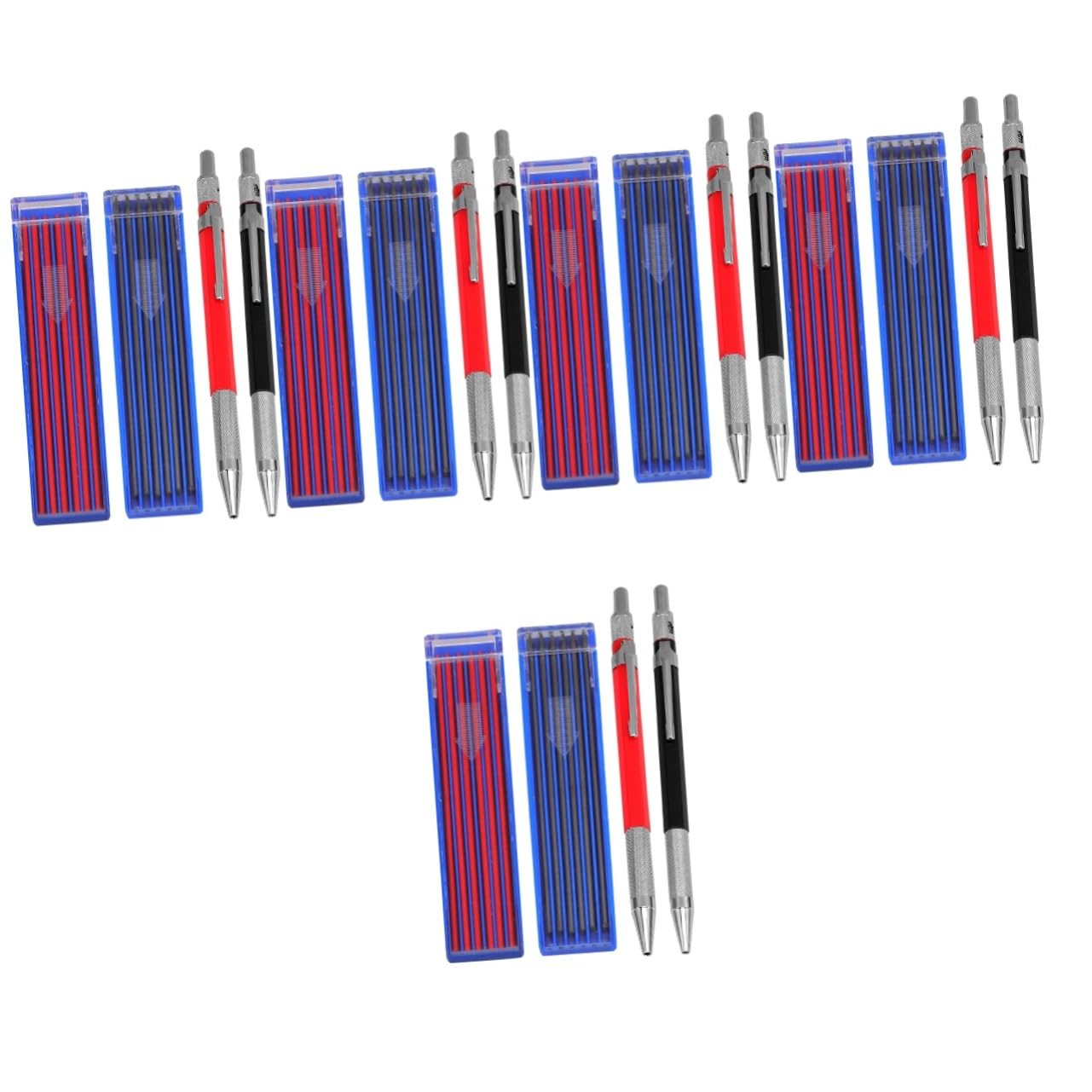 5ensembles Set De Crayons De Menuisier Mécaniques Avec Recharges Crayons De Traçage Automatiques Pour Projets De Construction Et Dessin