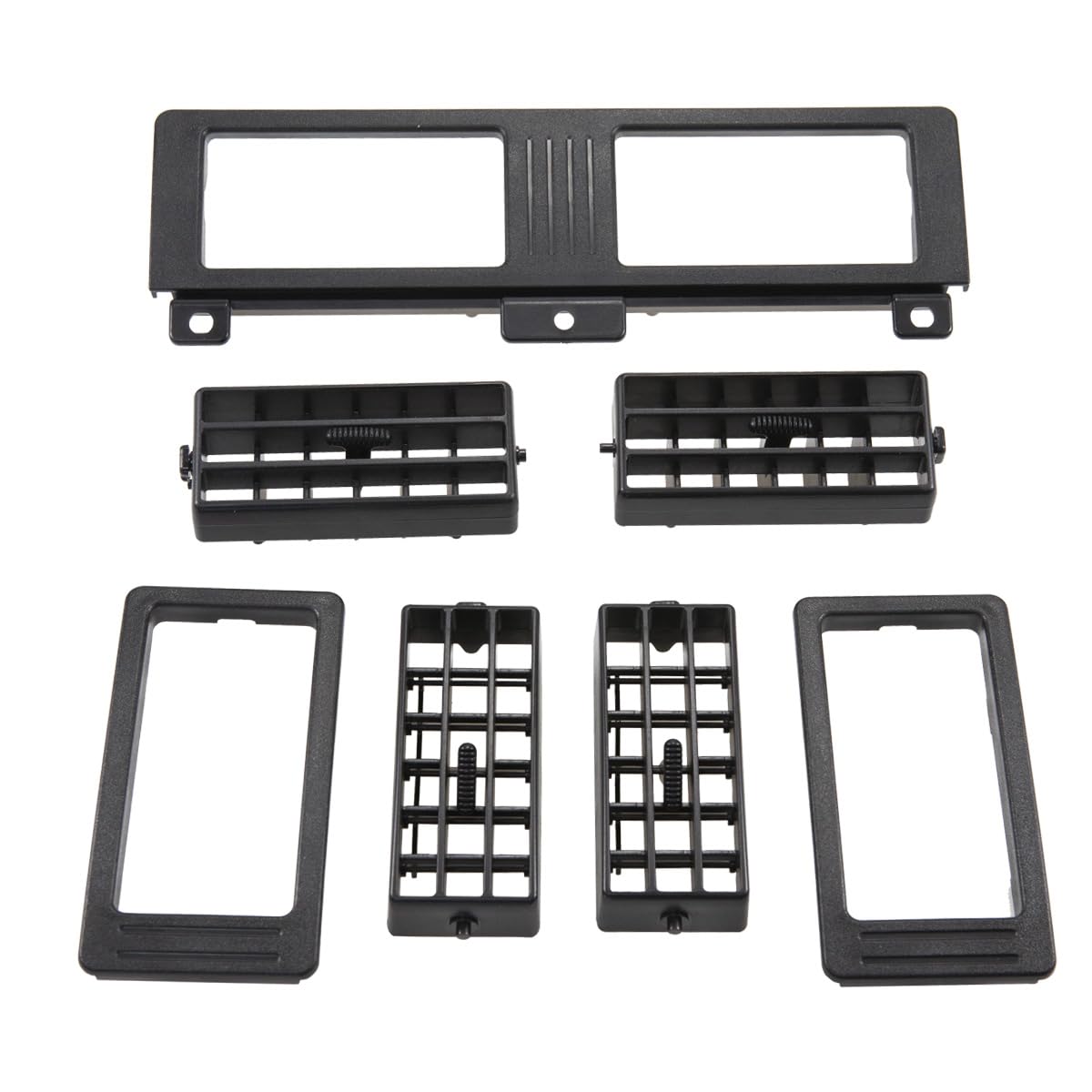 RLB-HILON Dashboard Heater Air Vent Grille Set Compatible with Nissan Model | for Navara D21 Hardbody Pickup 1986 to 1997 Year, Black Color