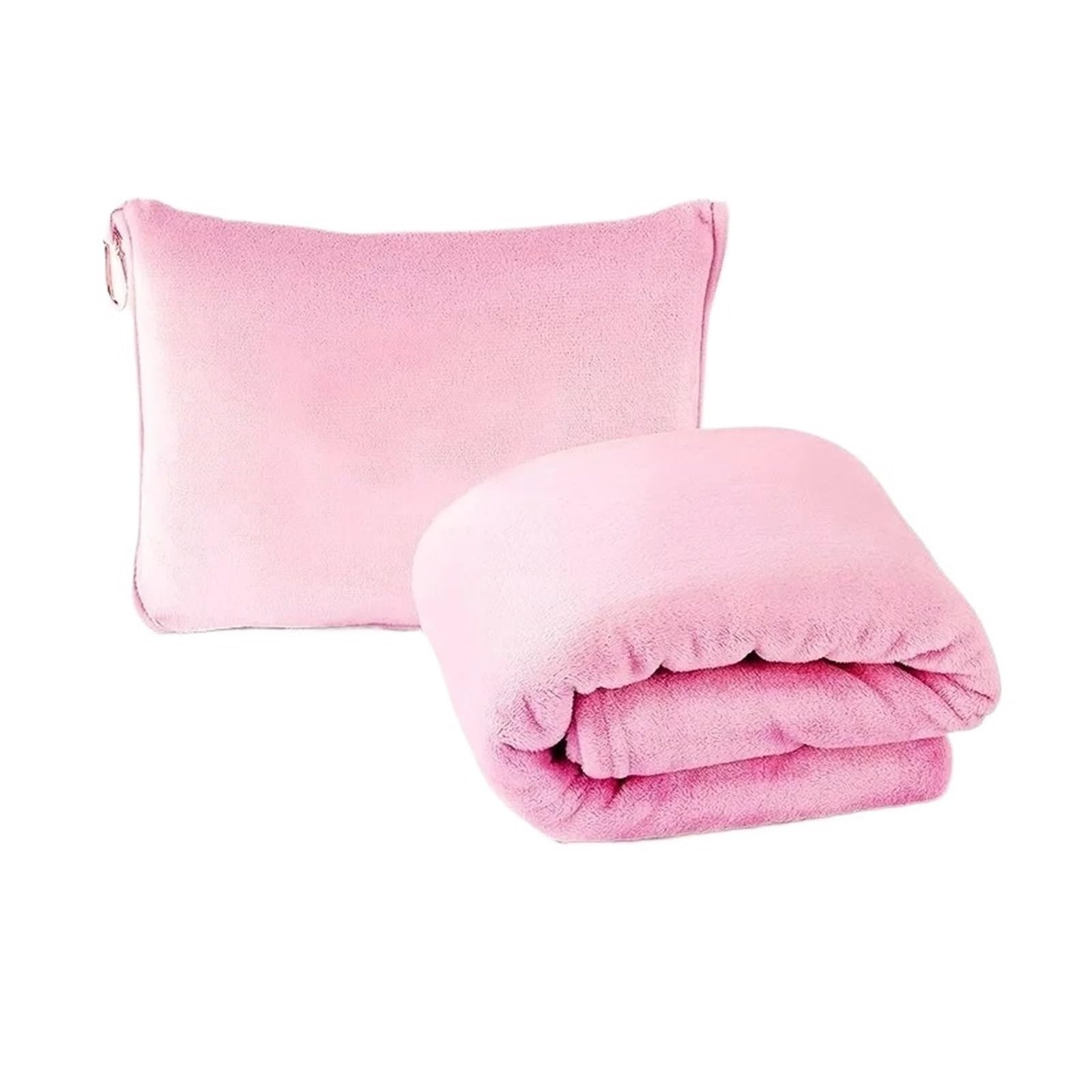 Couvertures d'avion rose 2 en 1 douces et moelleuses pour voyage