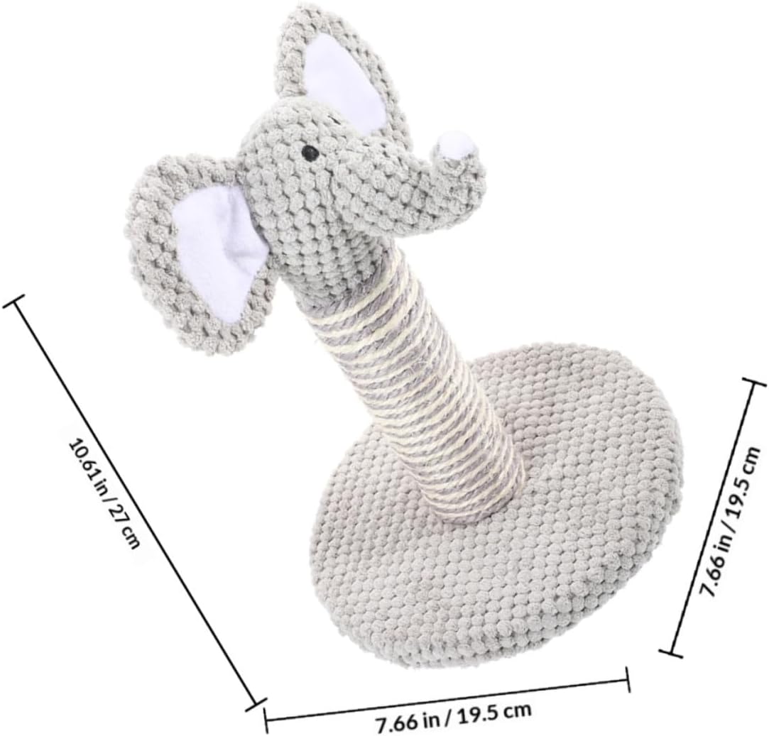 BESTonZON 2pcs Cat Scratching Post Set with Wear-Resistant Sisal Small Elephant and Zebra Design Comfortable Kitten Climber for Indoor Cats
