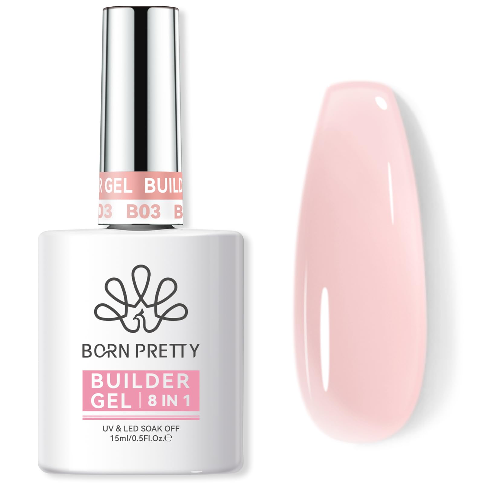 Amazon.co.jp: BORN PRETTY ビルダージェル 長さだしジェル 8in1